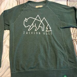 Wild Tribute Jackson Hole crew neck sweatshirt size Large
